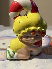 Vintage Strawberry Shortcake Christmas Ornament Apple Dumplin Holding Candy Cane picture