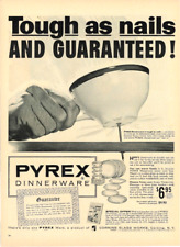 1955 PYREX DINNERWARE Vintage Print Ad Corning Glass Works NY Plate Bowl Cup picture