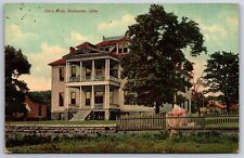 McAlester Oklahoma~Elk's Club Home~3 Story House~Picket Fence~c1908 Postcard picture