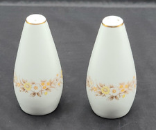 Golden Autumn by EKCO Vintage 70s Salt & Pepper Shakers Flowers White Yellow picture