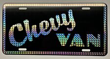 RETRO 1970'S PRISM CHEVY VAN METAL LICENSE PLATE 70'S CUSTOM SHAG STREET MACHINE picture