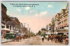 1915 ATLANTIC CITY VIRGINIA AVE HOTELS JACKSON & ISLESWORTH TROLLEY CARD TRACKS picture