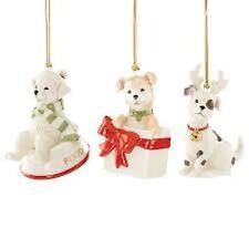 Lenox Furry Friends Set Of 3 Ornaments Dogs Pups Critters New In Box picture