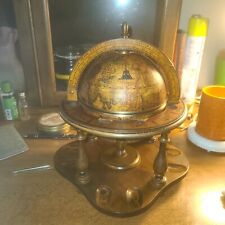 Vintage Old World Globe Tobacco Humidor and Pipe Rack picture
