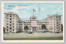Moana Hotel Honolulu Postcard Hawaii Postmarked 1928 picture