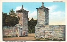 St Augustine FL Florida, Old City Gates, Vintage Postcard picture