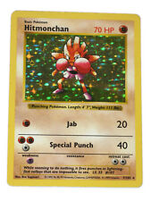Pokemon Hitmonchan Holo Card # 7/102 Base Set 1999 Shadowless Vintage picture