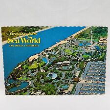 Sea World Mission Bay San Diego CA Theme Park Aerial Vintage Postcard Posted picture