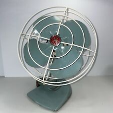 Vintage General Elecctric Oscillating 11” Fan GE F13S107 Work Aqua Green picture