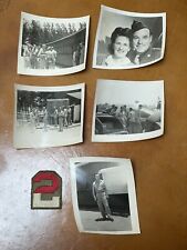 WW2 WWII US Army 2nd Army Photo Lot of 5 + Patch Grouping picture