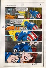 Original 1980's Captain America 295 page 2 Marvel Comics color guide art: 1984 picture