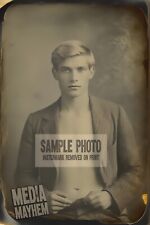 Shirtless Smooth Blonde man Print 4x6 Gay Interest Photo #759 picture