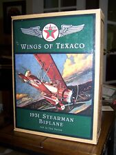 Wings Of Texaco 1931 Stearman Biplane 3rd in series Die Cast Ertl Coin Bank NIB picture