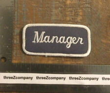 MANAGER Name Tag Title Patch Badge Gray/White picture