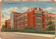 Metal Sign - New Jersey Postcard - Senior High School, Bayonne, N. J. picture