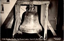Old Bell San Jose, San Miguel Church Santa Fe, New Mexico RPPC Photo Postcard picture