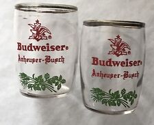 2 Vintage 1940’s Anheuser - Busch Budweiser 4oz Beer Tasting Glasses picture