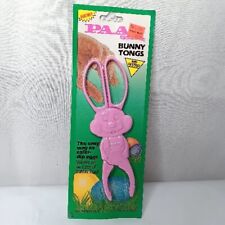 PAAS Bunny Tongs For Easter Egg Coloring Pink Plastic USA Made Vintage 1991 NOS picture