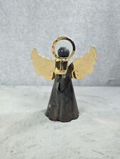 Vintage 1995 Home for the Holidays Angel Candle Holder Brass & Silver Plated picture