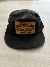 Vintage Old Taylor Kentucky Bourbon Whiskey Corduroy Hat - Black 86 Proof USA picture