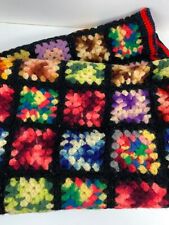 Granny Square Black Afghan Crochet Throw Blanket Roseanne Big Bang 45