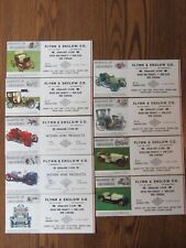 (9) Vintage Advertising Blotters with old car photos picture