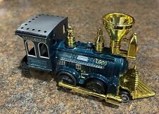 Power Engine Classic Steam Loco Metal DieCast Train Green Gold Pull Back picture