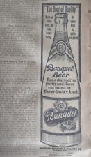 SEPT-DEC 1904 NEWSPAPER ADS #8436- BANQUET BEER- DUBUQUE, IOWA- PRE-PROHIBITION picture