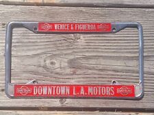 Datsun Downtown LA Los Angeles Cal Dealership License Plate Frame Metal Dealer picture