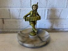 Art Deco Accordion Boy with Marble Base Decorative Ashtray picture