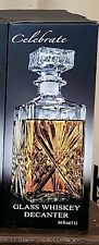34 oz glass whiskey decanter new in box picture