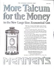 Vintage Magazine Ad Ephemera - Mennen's Talcum Powder 1918 picture