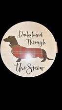 NEW Dachshund through the Snow Christmas Holiday Winter Lazy Susan  11.75 Dia picture