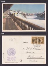 SWTZERLAND, Vintge postcard, Jungfraujoch, Berghaus Gallery and Aletsch Glacier picture