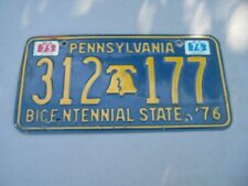 Pennsylvania 1976 Bicentennial State License Plate 312 177 picture