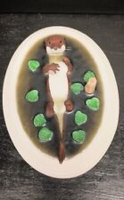 Adorable Vintage River Otter Figurine In Water picture