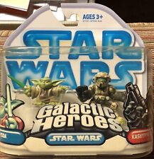Star Wars Galactic Heroes Yoda & Kashyyyk Trooper 2-pack - New, 2008 Hasbro 🙃 picture