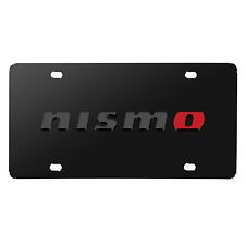 Nissan NISMO 3D Dark Gray Logo on Black Stainless Steel License Plate picture