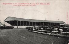 Elkhorn WI Wisconsin Horse Race Track Walworth County Fair 1917 Vtg Postcard E27 picture