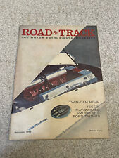 November 1958 ROAD & TRACK Magazine Cover: Twin-Cam MG-A (no labels) picture