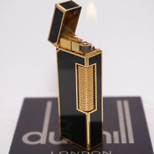 Dunhill Rollagas Lighter Gold/Black Lacquer_Ultrasonically Cleaned_WORKING picture
