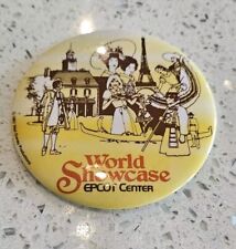 Vintage 80's Walt Disney World Showcase Epcot Center Future World Button Pin picture