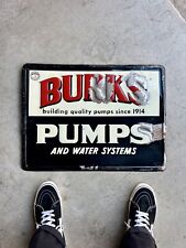 Vintage 1950’s Burks Pumps Metal Tin Sign picture
