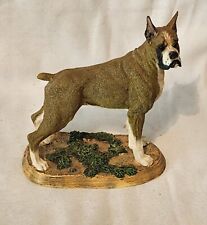 Living Stone Hand Painted Boxer Dog Figurine 2001 picture