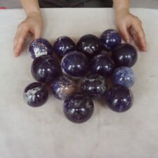 10.6LB 14Pcs Natural Blue Sodalite Quartz Crystal Sphere Ball Polished Healing picture