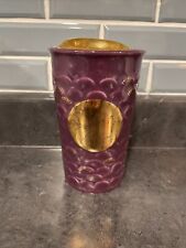 Korea Starbucks 2016 Limited Rare 10oz Purple Double Fish Scale Ceramic Mug READ picture