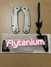 Flytanium X PLAYGE Stonewash Scales Titanium Spyderco Para 3 Pandemic EDC picture