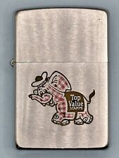 Vintage 1969 Top Value Stamps Elephant Advertising Chrome Zippo Lighter picture