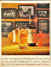 1961 Seagram's 7 Crown Seven Whiskey After The Football Game Vintage Print Ad picture