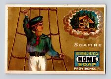 Soapine Soap Kendall Providence RI Victorian Trade Card Sailor Thinking of Home picture